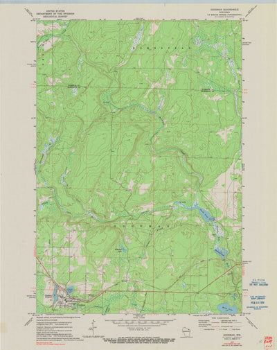 United States Geological Survey Goodman, WI (1972, 24000-Scale) digital map