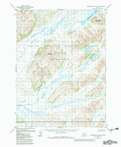 United States Geological Survey Goodnews Bay B-5, AK (1979, 63360-Scale) digital map