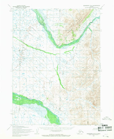United States Geological Survey Goodnews Bay D-6, AK (1954, 63360-Scale) digital map