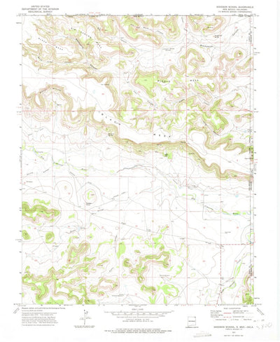 United States Geological Survey Goodson School, NM-OK-CO (1972, 24000-Scale) digital map