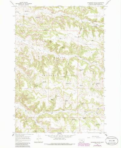 United States Geological Survey Goodspeed Butte, MT (1966, 24000-Scale) digital map