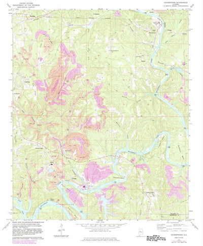 United States Geological Survey Goodsprings, AL (1971, 24000-Scale) digital map