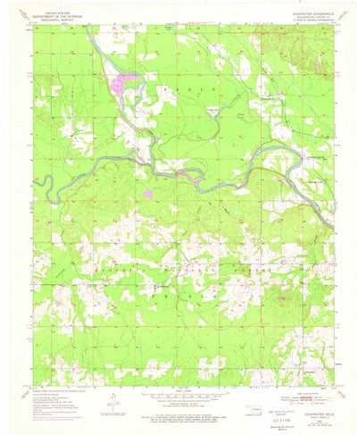 United States Geological Survey Goodwater, OK (1950, 24000-Scale) digital map