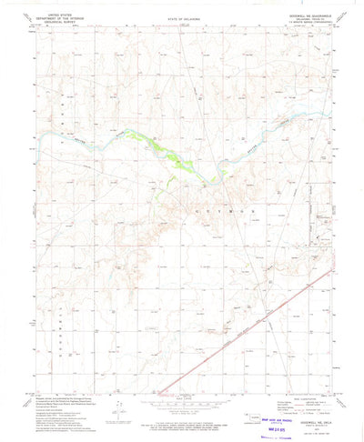 United States Geological Survey Goodwell NE, OK (1973, 24000-Scale) digital map