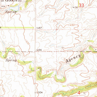 United States Geological Survey Goodwill, SD (1970, 24000-Scale) digital map