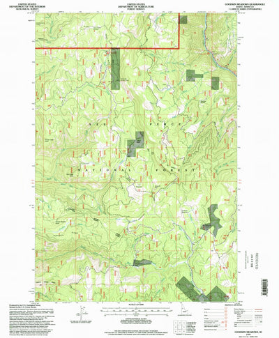 United States Geological Survey Goodwin Meadows, ID (1995, 24000-Scale) digital map