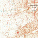 United States Geological Survey Goose Bill Butte, MT (1970, 24000-Scale) digital map
