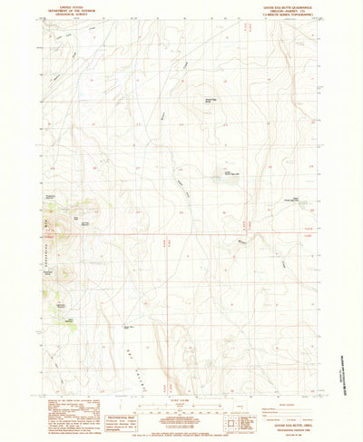 United States Geological Survey Goose Egg Butte, OR (1984, 24000-Scale) digital map