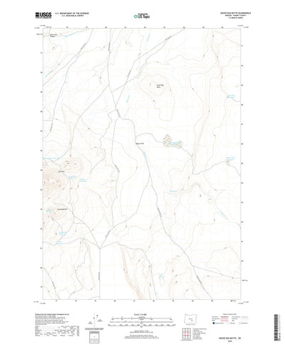 United States Geological Survey Goose Egg Butte, OR (2020, 24000-Scale) digital map