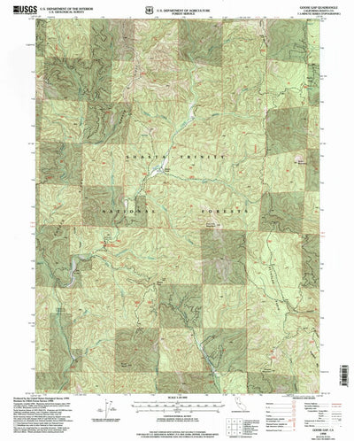 United States Geological Survey Goose Gap, CA (1998, 24000-Scale) digital map