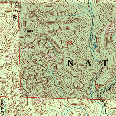 United States Geological Survey Goose Gap, CA (1998, 24000-Scale) digital map