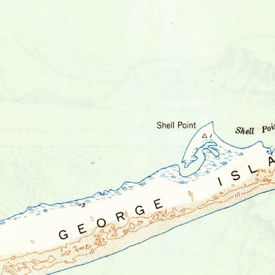 United States Geological Survey Goose Island, FL (1950, 31680-Scale) digital map