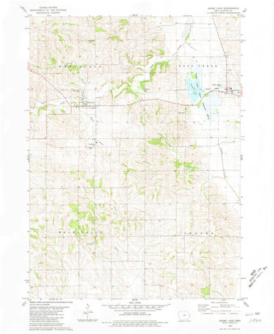 United States Geological Survey Goose Lake, IA (1980, 24000-Scale) digital map