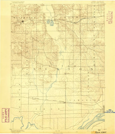 United States Geological Survey Goose Lake, IA-IL (1892, 62500-Scale) digital map