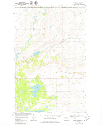 United States Geological Survey Goose Lake, MT (1968, 24000-Scale) digital map