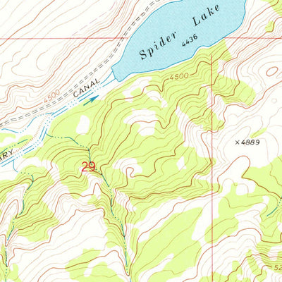 United States Geological Survey Goose Lake, MT (1968, 24000-Scale) digital map