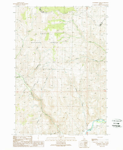 United States Geological Survey Gooseberry Creek, ID (1989, 24000-Scale) digital map