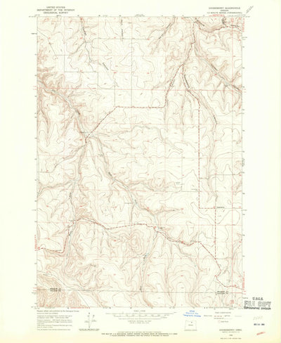 United States Geological Survey Gooseberry, OR (1968, 24000-Scale) digital map