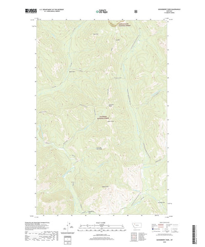 United States Geological Survey Gooseberry Park, MT (2020, 24000-Scale) digital map