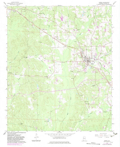 United States Geological Survey Gordo, AL (1967, 24000-Scale) digital map