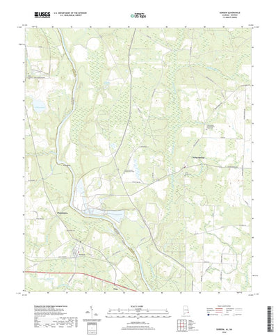 United States Geological Survey Gordon, AL (2020, 24000-Scale) digital map