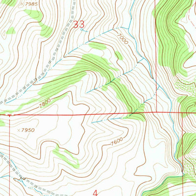 United States Geological Survey Gordon Creek, WY (1967, 24000-Scale) digital map