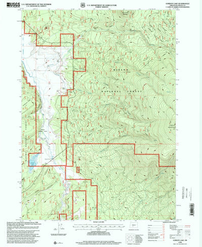 United States Geological Survey Gordon Lake, OR (1998, 24000-Scale) digital map