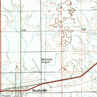 United States Geological Survey Gordon, NE-SD (1985, 100000-Scale) digital map
