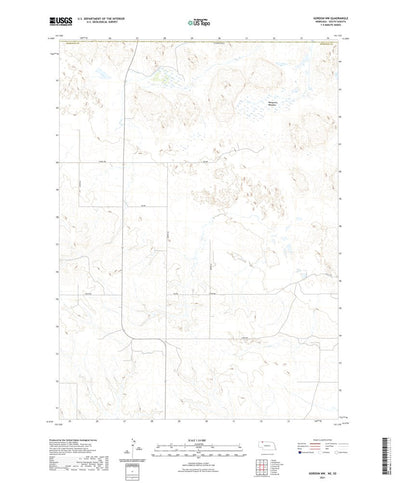 United States Geological Survey Gordon NW, NE (2021, 24000-Scale) digital map