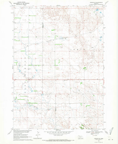 United States Geological Survey Gordon SE, NE (1969, 24000-Scale) digital map