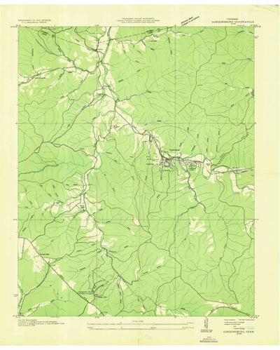 United States Geological Survey Gordonsburg, TN (1936, 24000-Scale) digital map