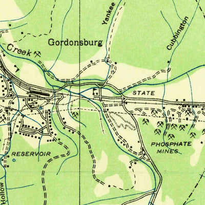 United States Geological Survey Gordonsburg, TN (1936, 24000-Scale) digital map