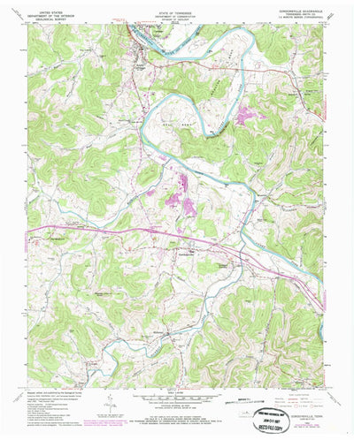 United States Geological Survey Gordonsville, TN (1962, 24000-Scale) digital map