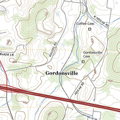 United States Geological Survey Gordonsville, TN (2022, 24000-Scale) digital map