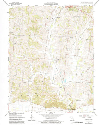 United States Geological Survey Gordonville, MO (1967, 24000-Scale) digital map