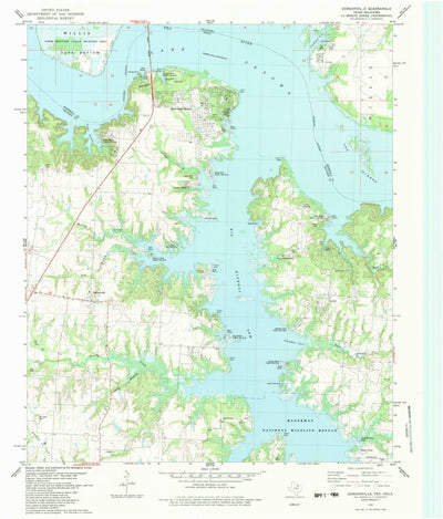 United States Geological Survey Gordonville, TX-OK (1982, 24000-Scale) digital map