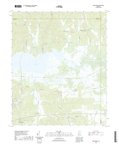 United States Geological Survey Gore Springs, MS (2020, 24000-Scale) digital map