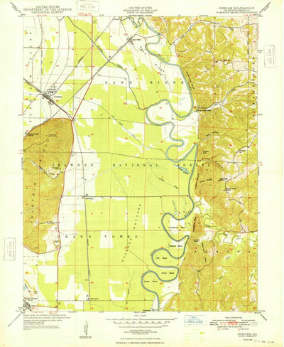 United States Geological Survey Gorham, IL (1948, 24000-Scale) digital map