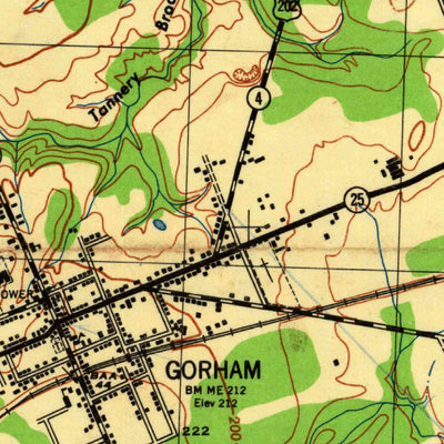 United States Geological Survey Gorham, ME (1944, 25000-Scale) digital map