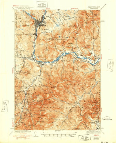 United States Geological Survey Gorham, NH-ME (1942, 62500-Scale) digital map