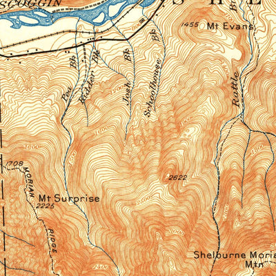 United States Geological Survey Gorham, NH-ME (1942, 62500-Scale) digital map