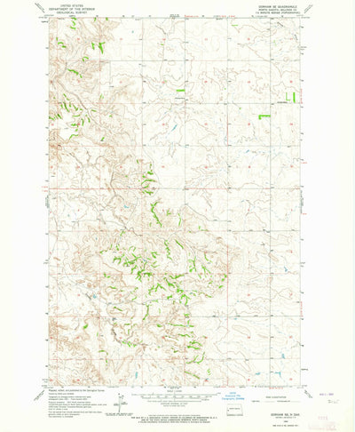 United States Geological Survey Gorham SE, ND (1963, 24000-Scale) digital map
