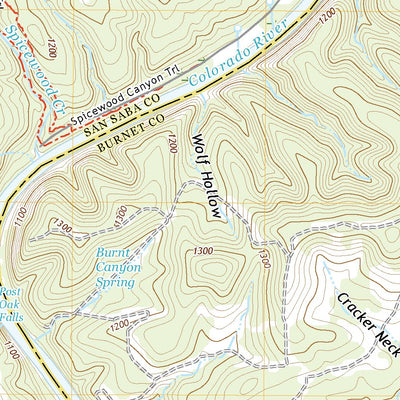 United States Geological Survey Gorman Falls, TX (2022, 24000-Scale) digital map