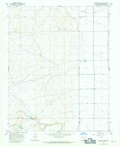 United States Geological Survey Goshawk Dam, CO (1967, 24000-Scale) digital map