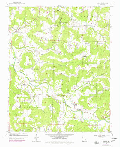 United States Geological Survey Goshen, AR (1958, 24000-Scale) digital map