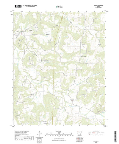 United States Geological Survey Goshen, AR (2020, 24000-Scale) digital map