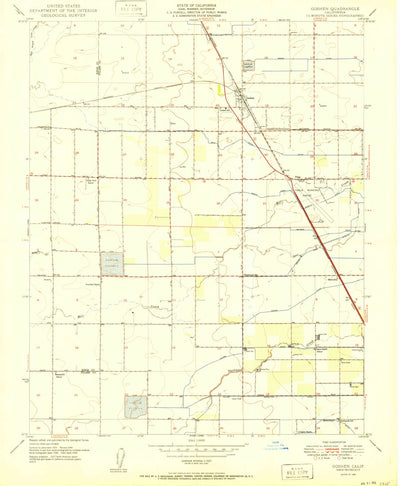 United States Geological Survey Goshen, CA (1950, 24000-Scale) digital map