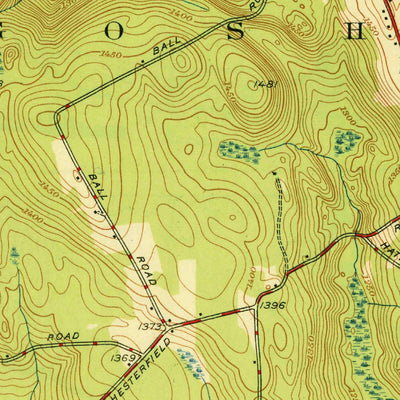 United States Geological Survey Goshen, MA (1948, 31680-Scale) digital map