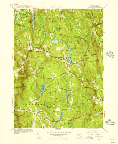 United States Geological Survey Goshen, MA (1955, 31680-Scale) digital map