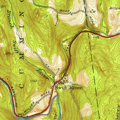 United States Geological Survey Goshen, MA (1955, 31680-Scale) digital map
